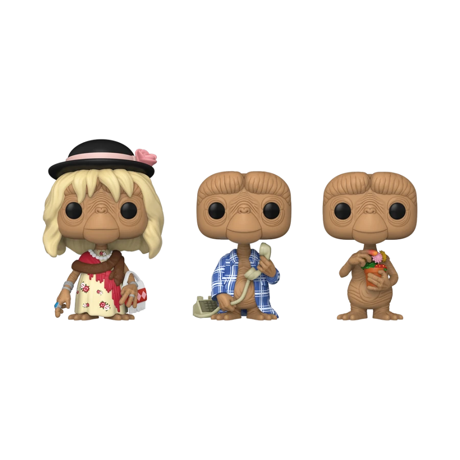 Funko POP! Movies 3 Pack E.T. The Extra-Terrestrial E.T. In Disguise / E.T. In Robe / E.T. With Flowers Special Edition 1 Funko POP! Movies 3 Pack E.T. The Extra-Terrestrial E.T. In Disguise / E.T. In Robe / E.T. With Flowers Special Edition