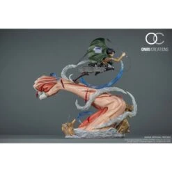 Oniri Creations Attack On Titan Levi VS Female Titan Epic Diorama 1/6 Statue Figure 999pcs Worldwide -Negozio Di Modellismo oniri creations attack on titan levi vs female titan epic diorama 16 statue figure 999pcs worldwide 2